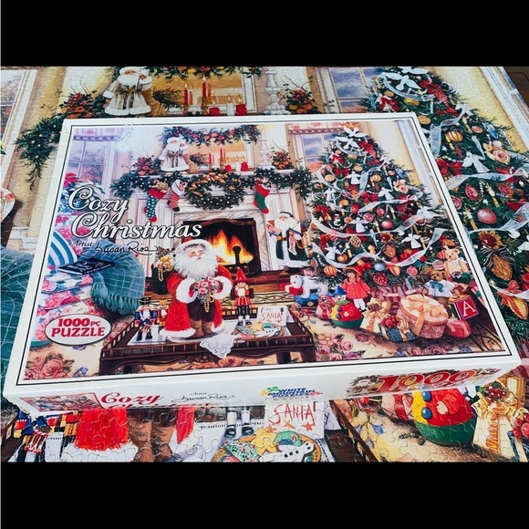 SOLD White Mountain Puzzles Cozy Christmas 1000 Piece Jigsaw Puzzle